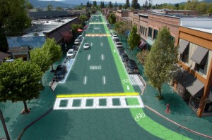 solar, solar roadways, traffic, city, downtown