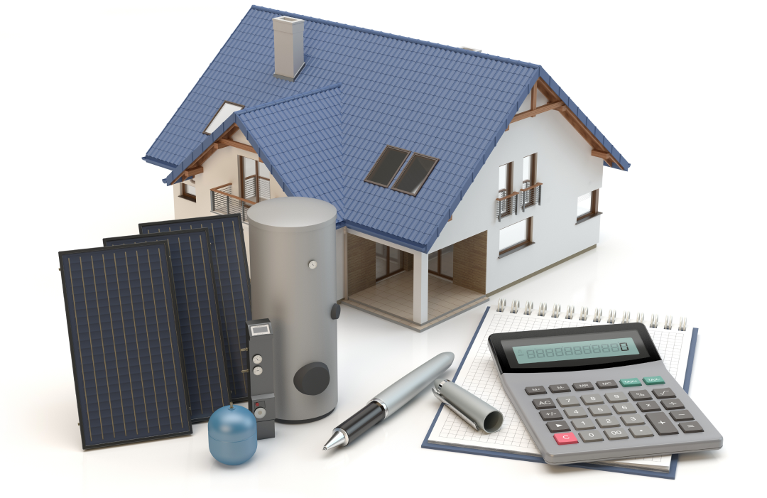 solar panels next to the house
